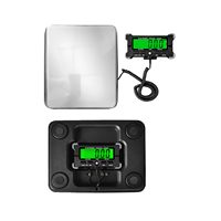 200kg Digital Scale LCD Green Backlight Electronic Postal Scale Stainless Steel Platform USB/Battery Powered Shipping Scale