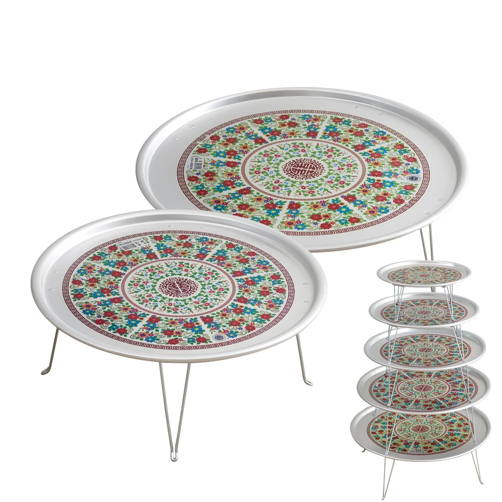 예다움 양은밥상 접이식 테이블 좌식 레트로 자취 밥상