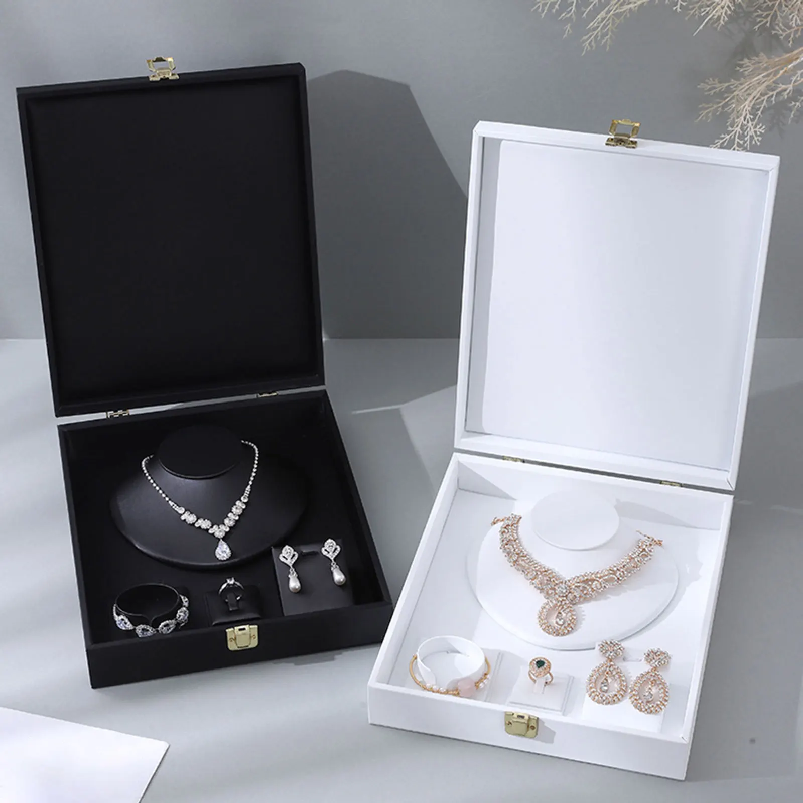

Jewelry Tray Display Prop for Necklace Rings Bracelet Earrings Showcase Trendy Jewelry Stand for Vendors Selling Retail Store
