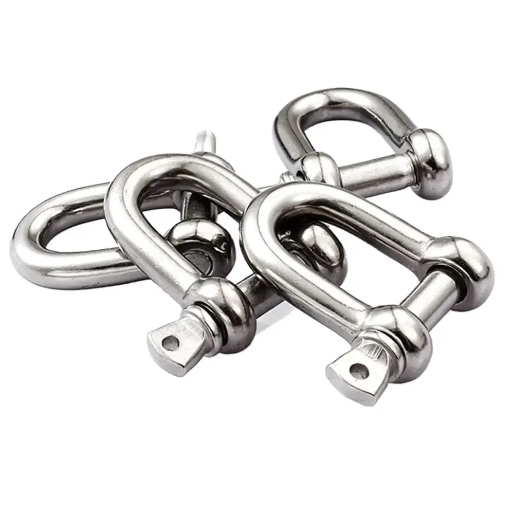 10 STKS Rvs U-Bouten Kabelgesp D-vormige beugel Type U Sling Touw Schroefhaak M4/M5/M6/M8 voor veilige bevestiging