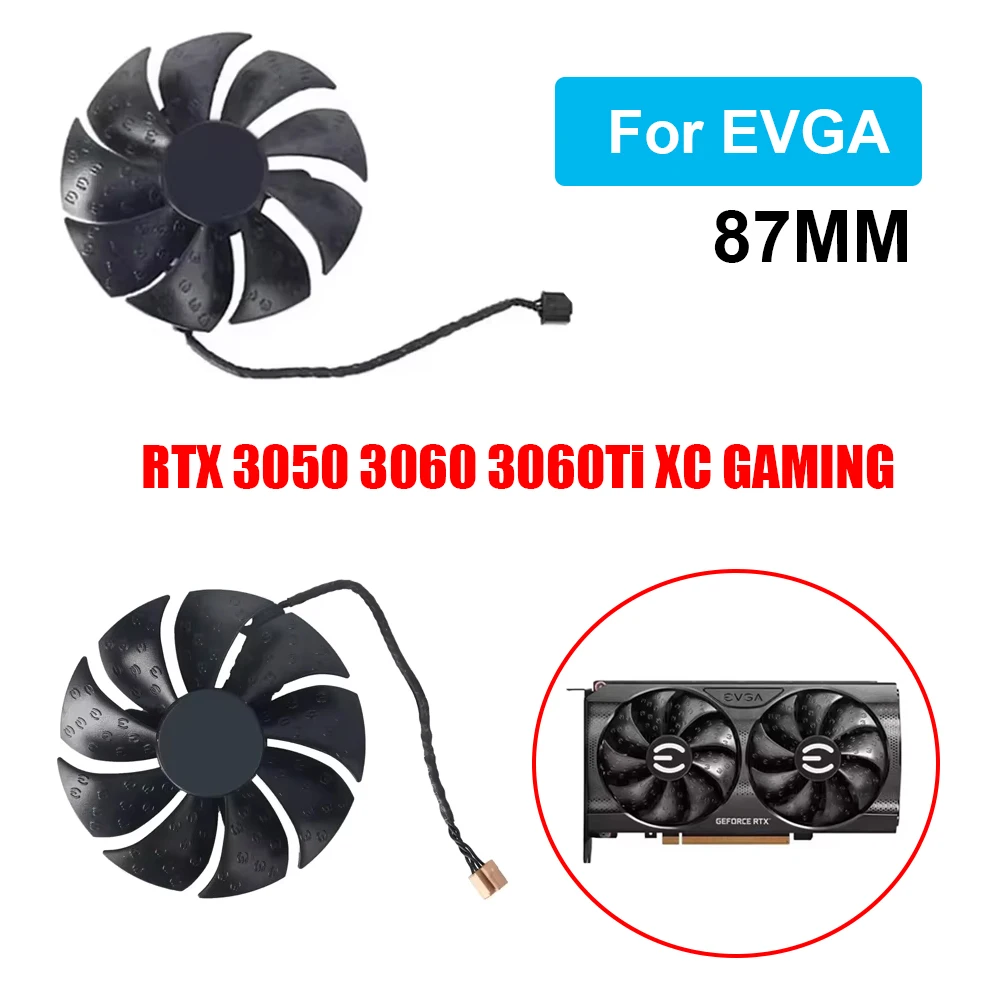 87MM PLA09215S12H GPU Cooling Fan For EVGA RTX 3050 3060 3060 Ti XC GAMING Graphics Card Video Card Cooler Replacement
