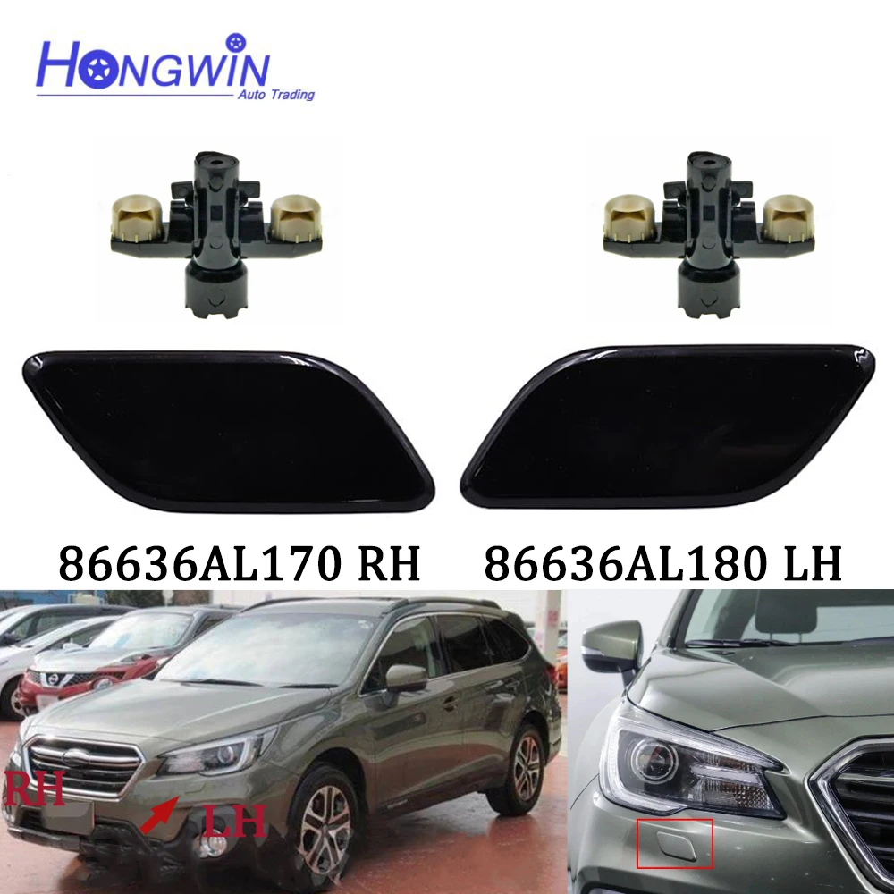 New Headlight Washer Nozzle Cover Headlamp Water Spray Jet Cap For Subaru Outback BS9 2018 2019 2020 86636AL170 86636AL180