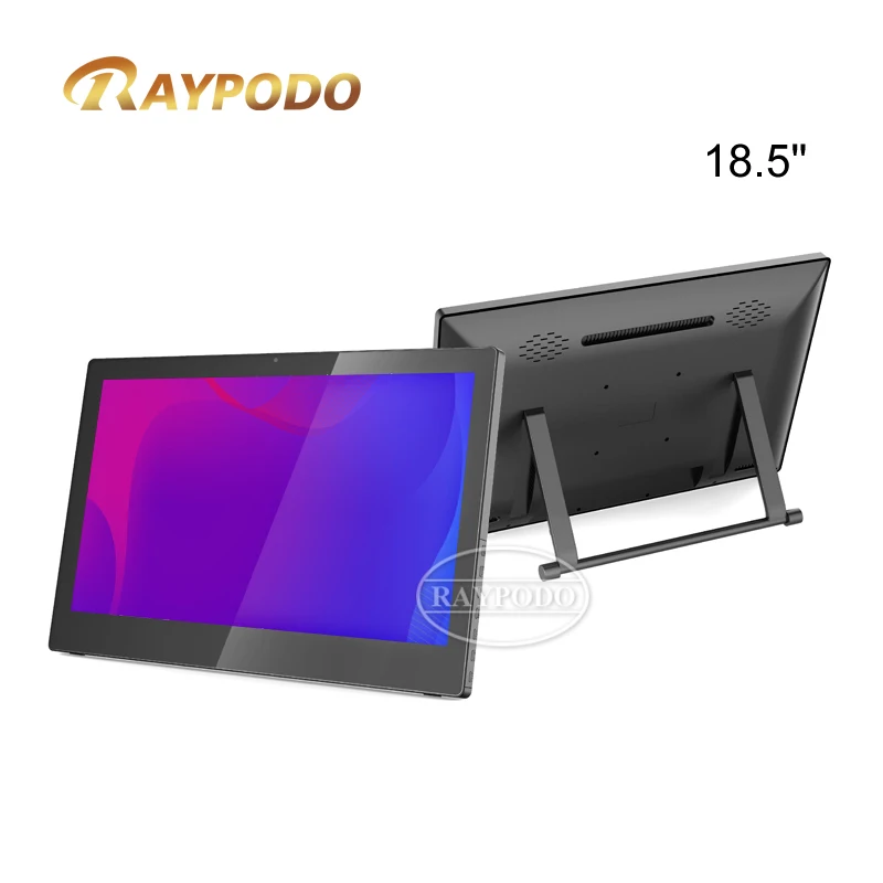 Raypodo 18.5 inch Capacitive Touch Screen Monitor Chipset RK3399 Android8.1 Immersive Display Customizable For Business Needs