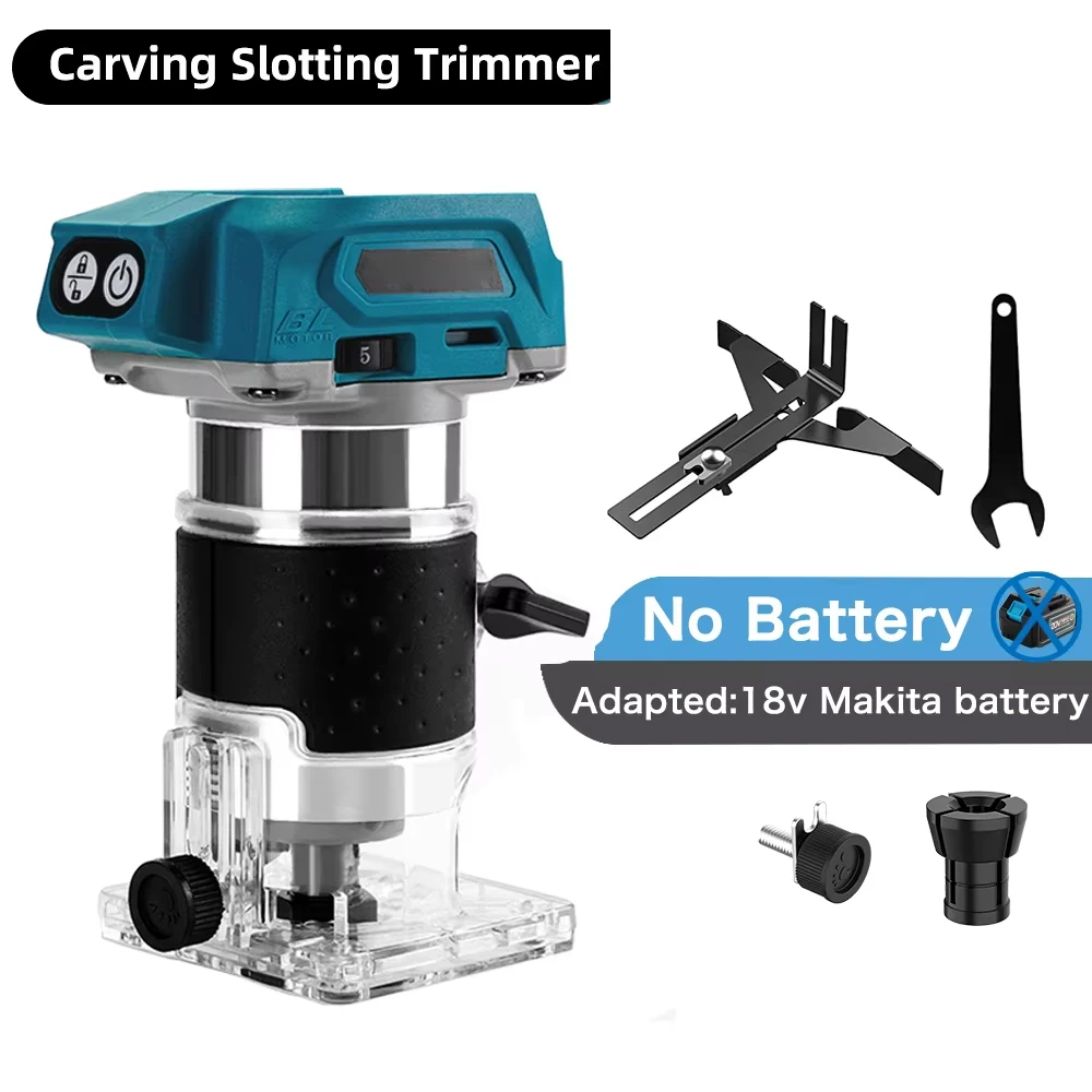 Bürstenloser Holzfräser, Holzschneider, Maschine, elektrischer Handschneider, Zimmerei-Werkzeug, Holzbearbeitung, Trimmen für Makita 18 V Akku