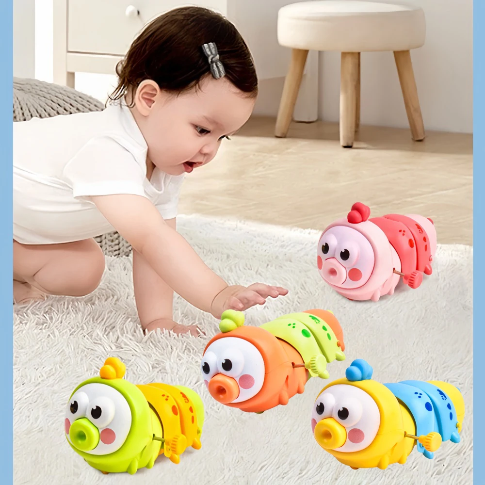 Children's caterpillar wind-up toy baby fun simulation baby wind-up small animal early education crawling can move and run