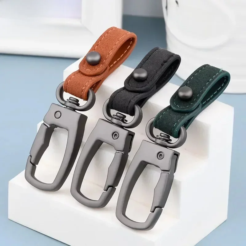 Porte-clés fait à la main en cuir véritable, bricolage, porte-clés de voiture, organisateur de clés, breloques, accessoires