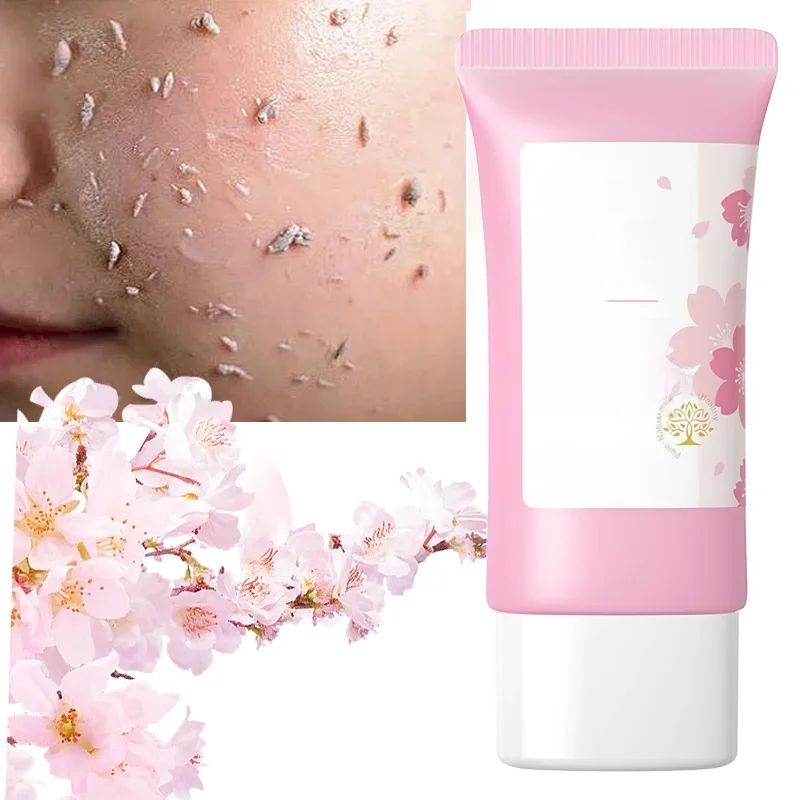 Sakura Gezicht Diepe Reiniging Exfoliërende Gel Huidverzorging Whitening Moisturizer Reparatie Facial Scrub Huidverzorging 60g - afbeelding 2