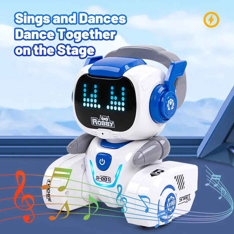 Kid 2.4G Programmable Robot Smart RC Robby with Touch Sensor Led Music Dancing STEM Educational Learning Toy Gift for Boys Girls