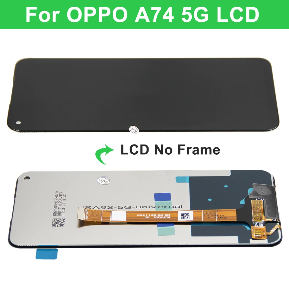 6.5\'\' For OPPO A74 5G LCD Display Touch Screen Digitizer Assembly Replacement For OPPO A74 5G CPH2197 CPH2263 Screen