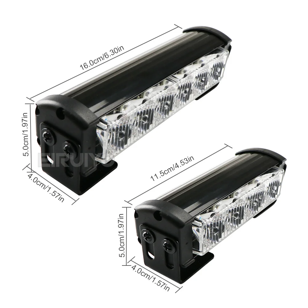 Amber White 2x4 2x6 LED Hight Quality Truck Grille Strobe Lightbar Police Ambulance Emergency Flashing Warning Lights 12V 24V - Image 2