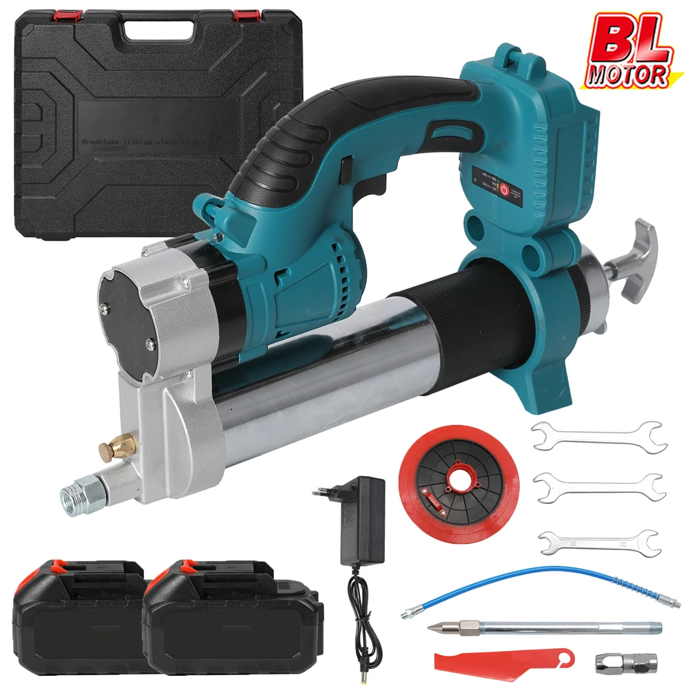 12000PSL 74Mpa Brushless Electric Grease Gun High Pressure Car Lubricating Oil Car Maintenance For Makita 18V Battery