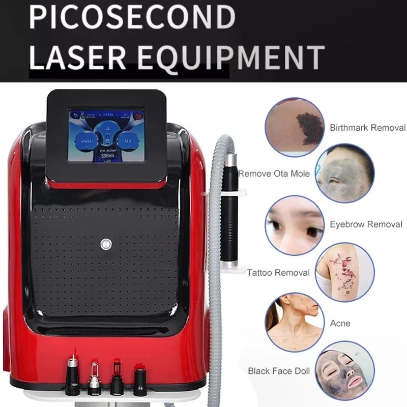 Piko sekunde 1064nm 755nm 532nm nd yag Laser Pico Laser Tattoo Entfernung entfernen Sommersprossen Muttermal Entfernung Maschine