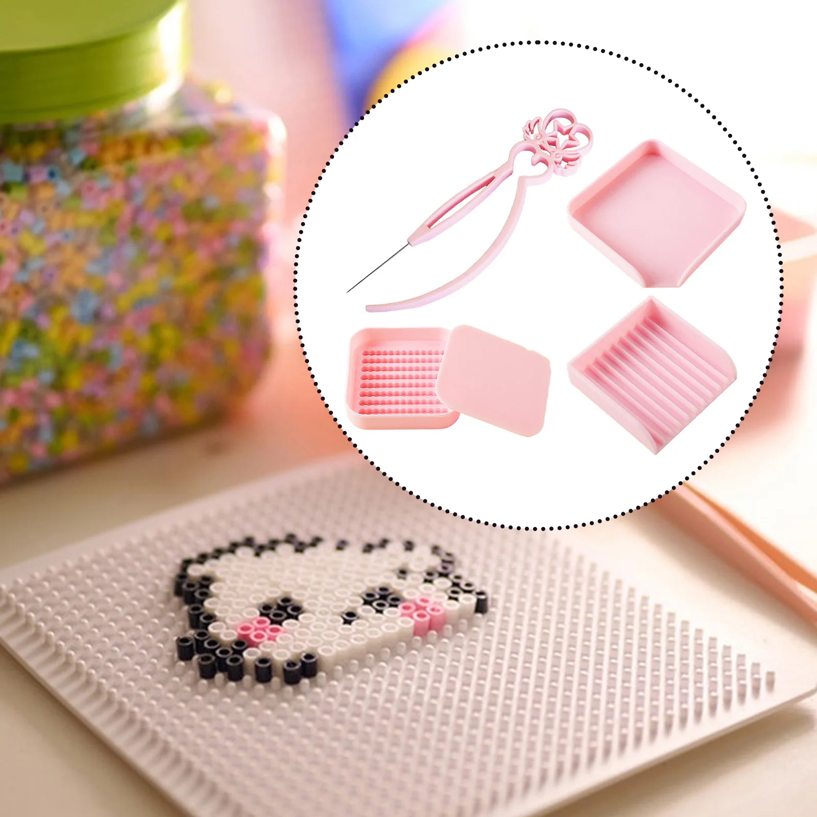 

Professional Bead Board Jewelry Making Kit with Non-Slip Flocked Surface Portable Beading Design Mat Tray for DIY Craft Projects