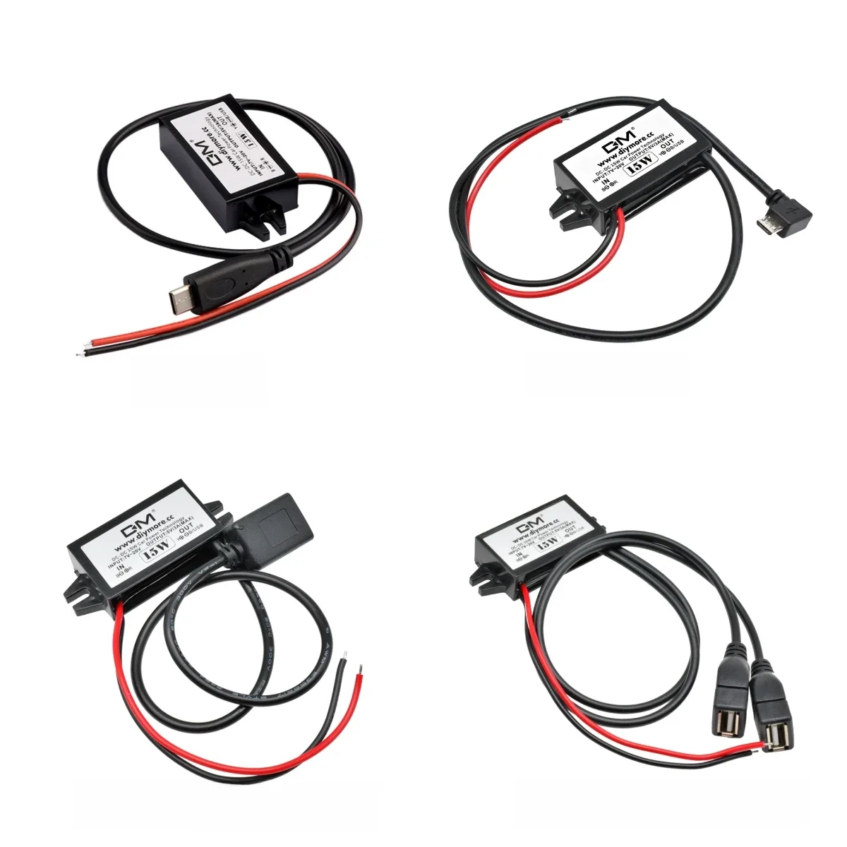 10W 15W 24W 12V naar 5V 2A 3A DC-DC Step Down Buck Converter Voedingsmodule Mini USB Micro USB Man Vrouw Type-C Adapter - afbeelding 2