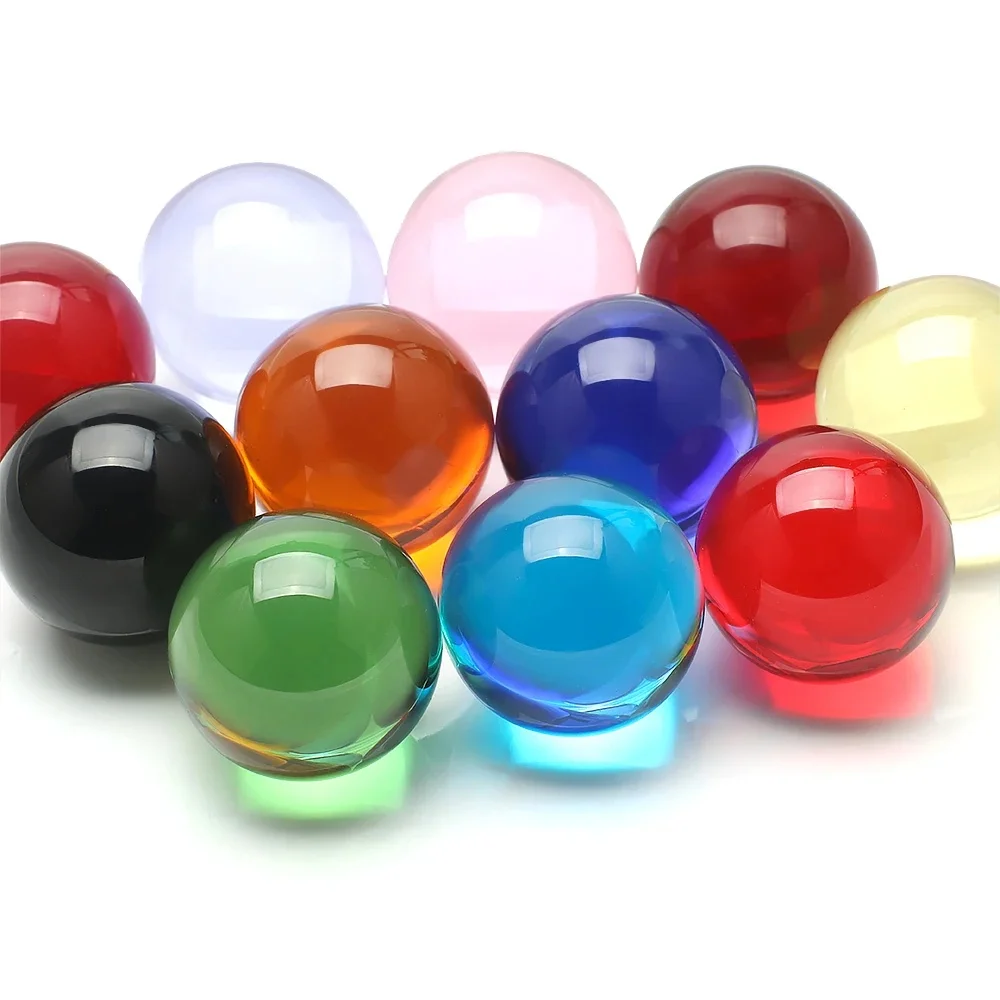 30mm Kristallen Glazen Bol Lens Fengshui Decoraties Transparante Kralen Kroonluchter Huis Decoratieve Fotografie Bol Verlichting - afbeelding 2