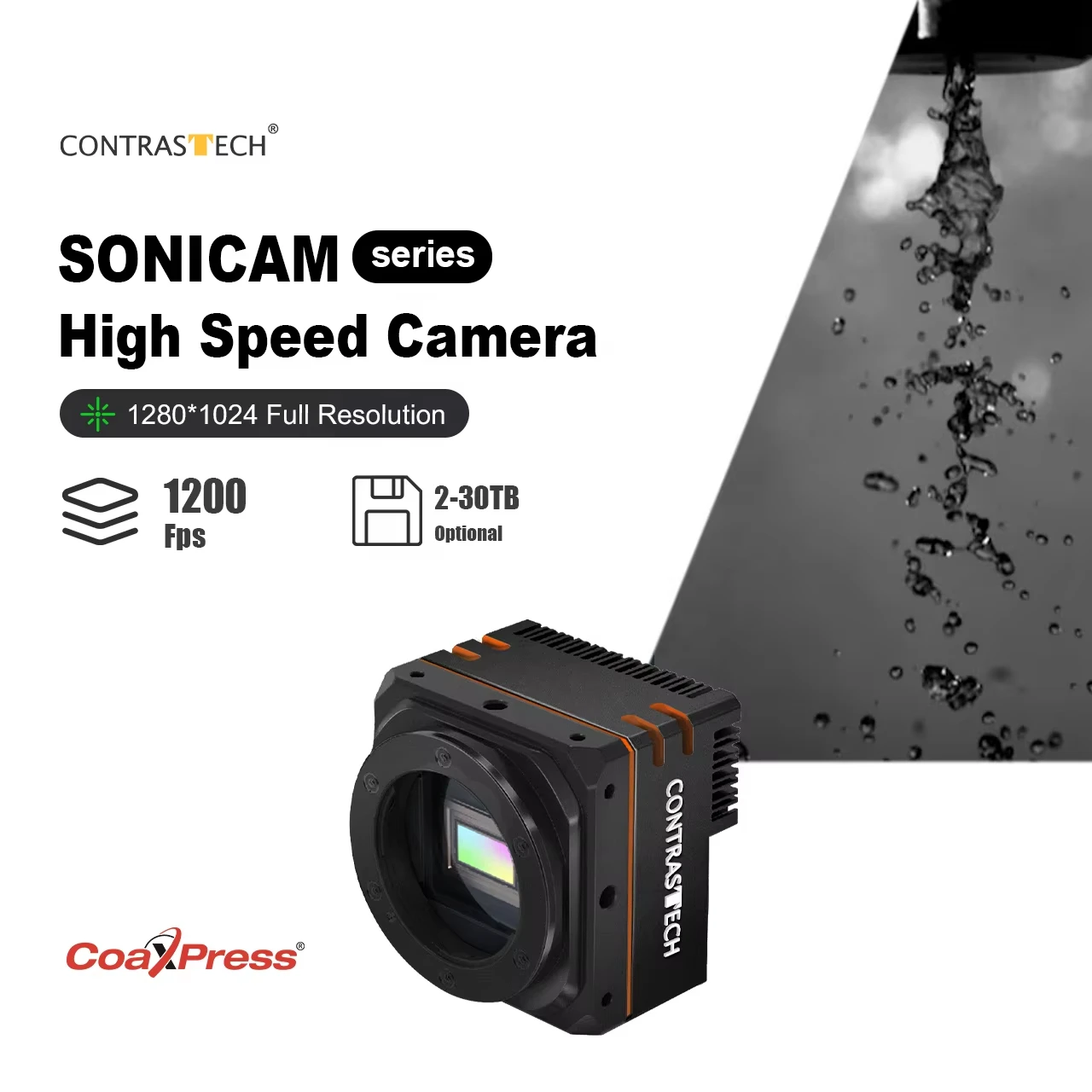 High Speed CoaXPress CXP Camera 3600fps Global Shutter High Bandwidth Fiber Optic Industrial Vision for PCB Printing Inspection