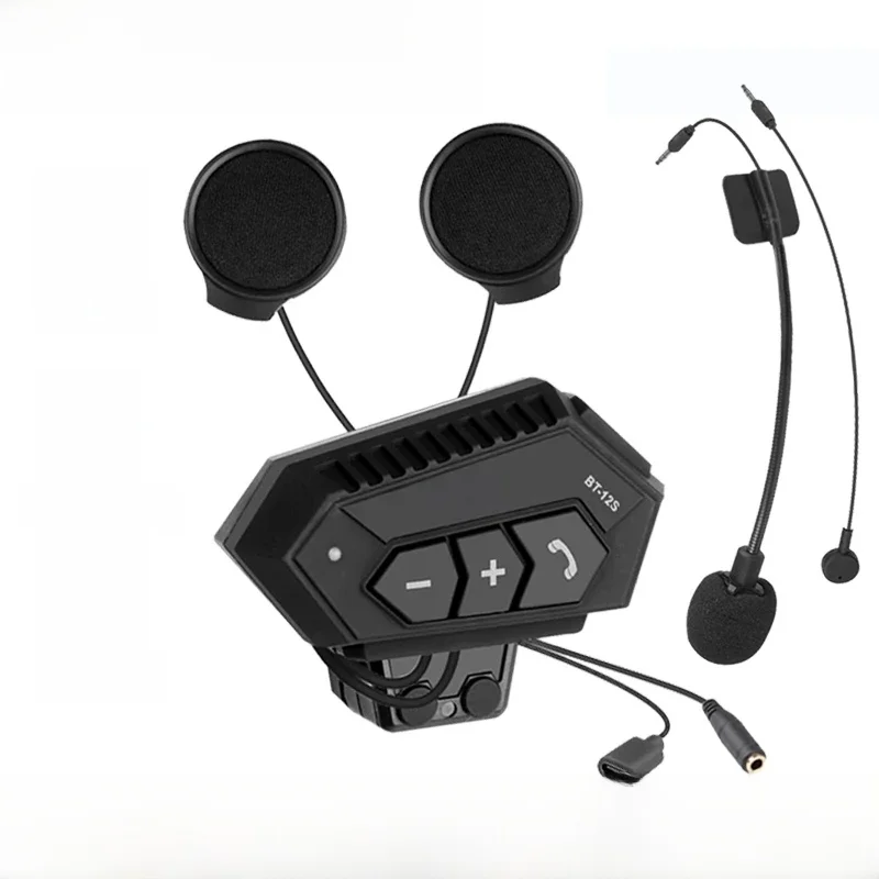 AliExpress Motorcycle Helmet Headset BT-12S Moto Bicycle Earphone Waterproof Handsfree call Kit Stereo Anti-interference Wireless Headphone