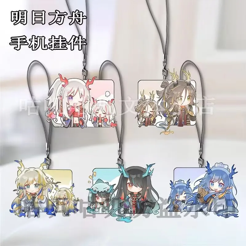 Arknights Anime Nian Ling Dusk Shu Ji Acrylic Mobile Phone Lanyard Chain Cute Keychain Pendant Gift