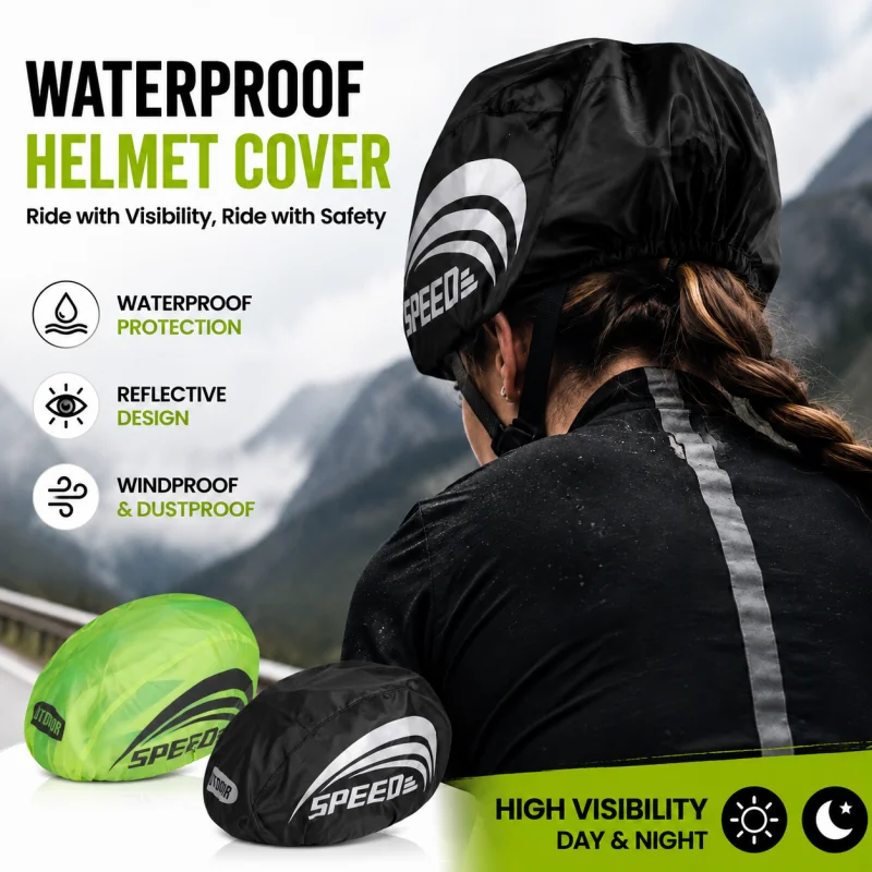 Cycling Commute Rain - Wodoodporny pokrowiec na kask rowerowy z
