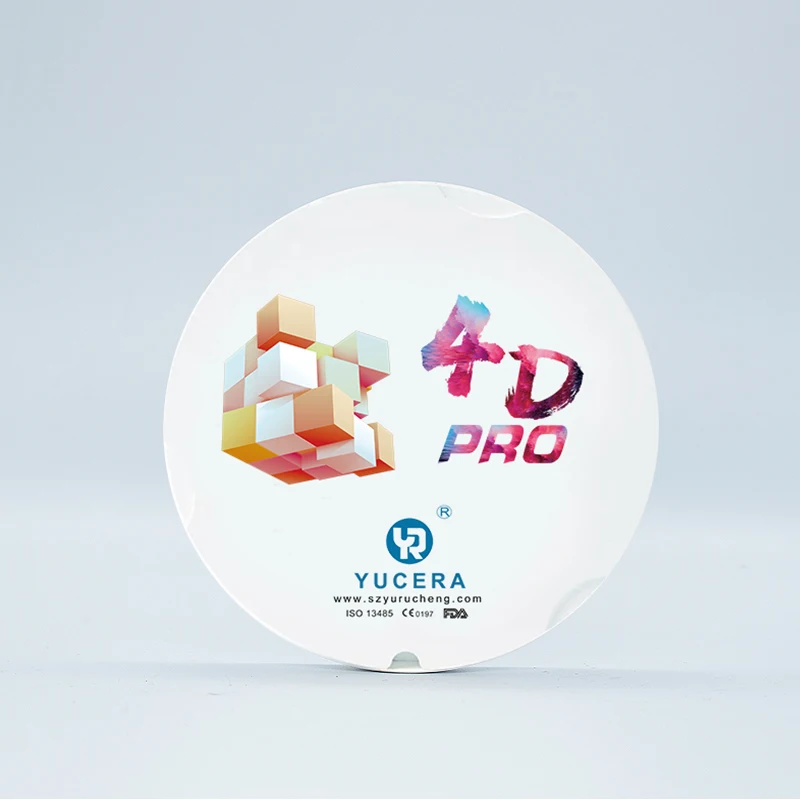 

Yucera 4D Plus многослойный Цирконий 700-1200 МПа недорогие Многослойные циркониевые блоки 95*18 мм