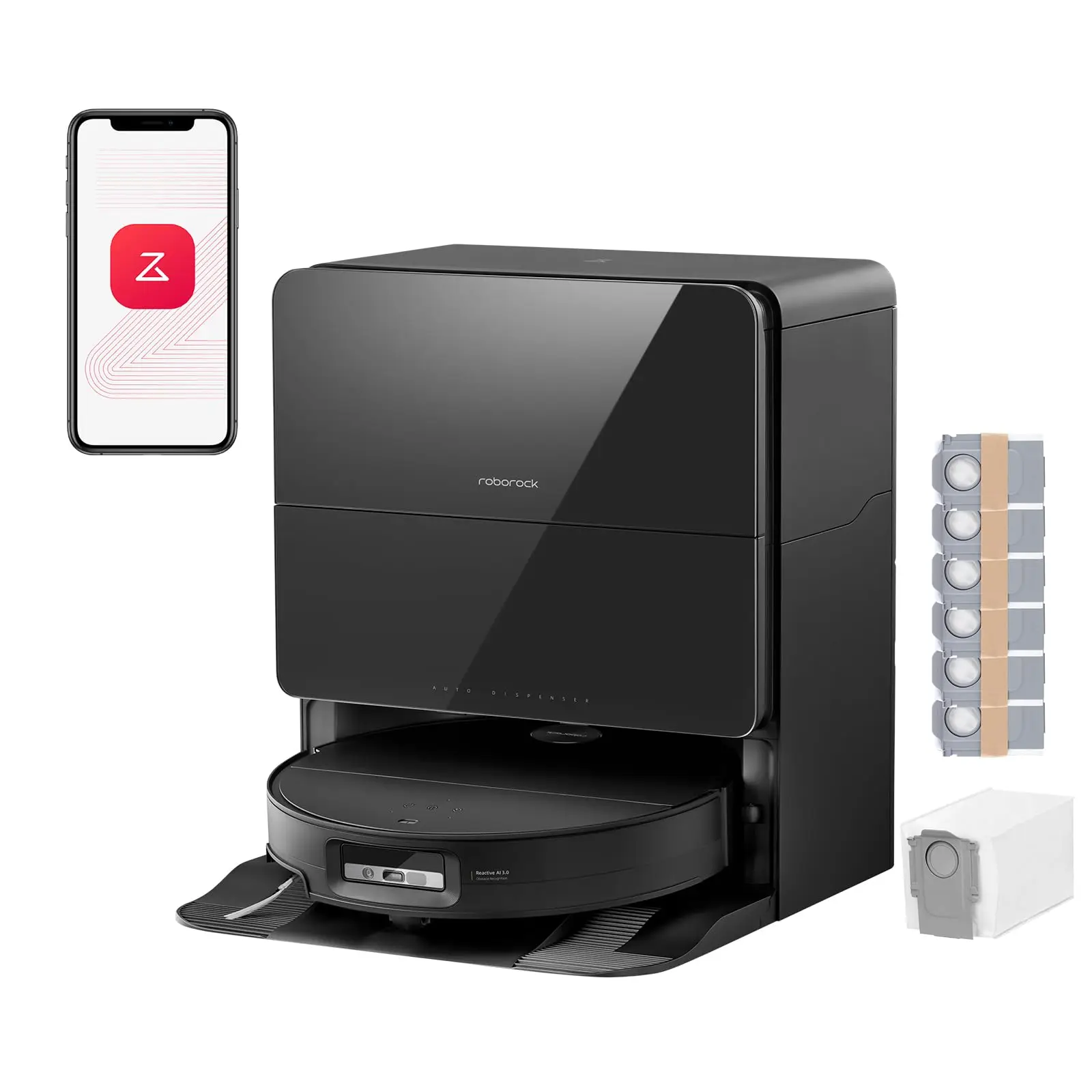 

EMBER SALES ON roborock Saros 10R Robot Vacuum and Mop with 6 Packs Disposable Dust Bags