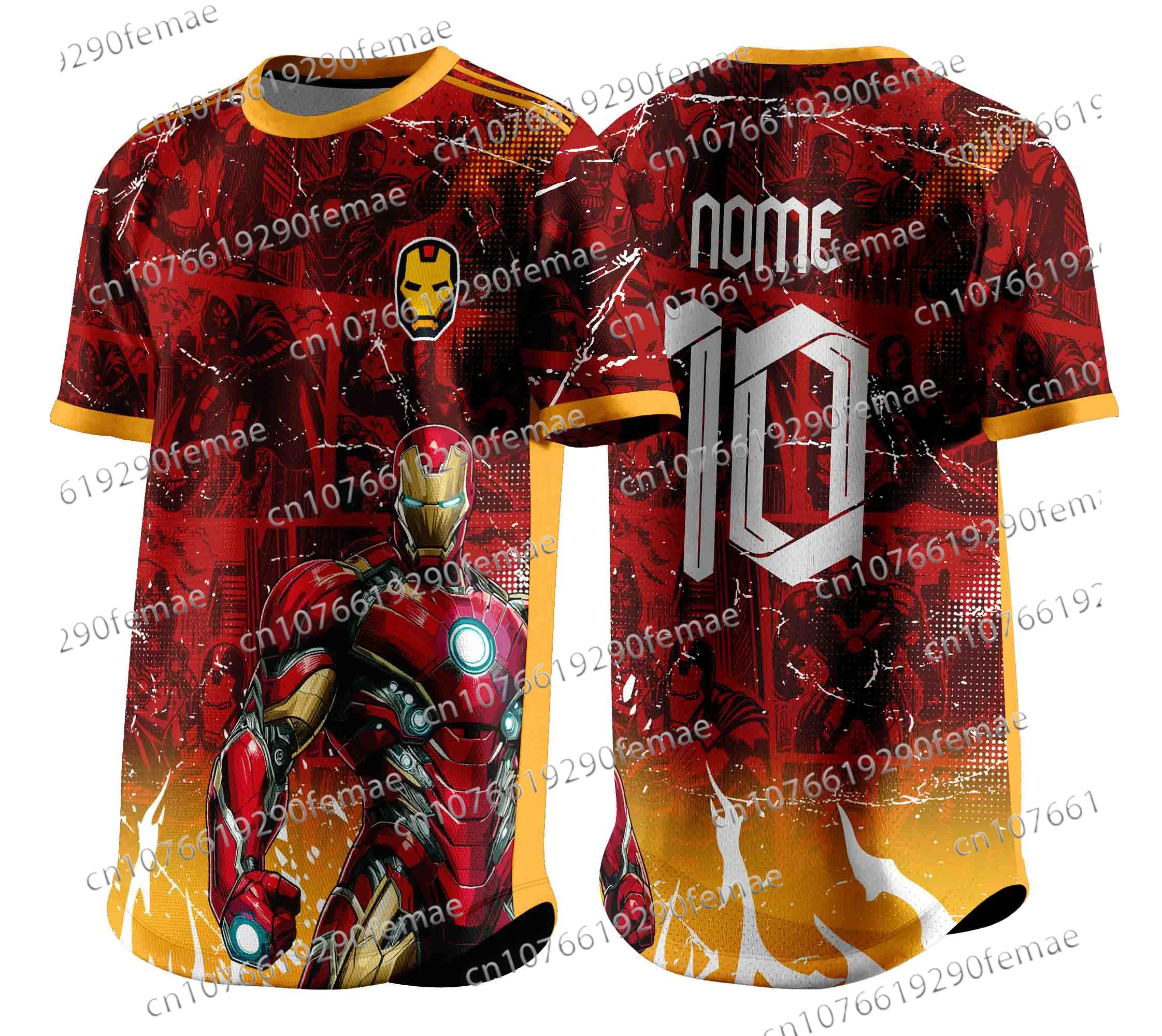 

Classic Movie Hero Iron Man 3D Printed Pattern Men's Sports Jersey Daily Street Casual Comfortable Top
