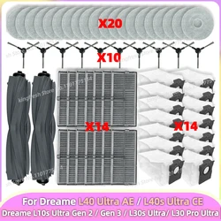 Fit For Dreame L10s Ultra Gen 2 / Gen 3/ L30s Ultra/ L30 Pro Ultra, Dreame L40 Ultra AE/L40s Ultra CE Parts Brush Filter Mop Bag