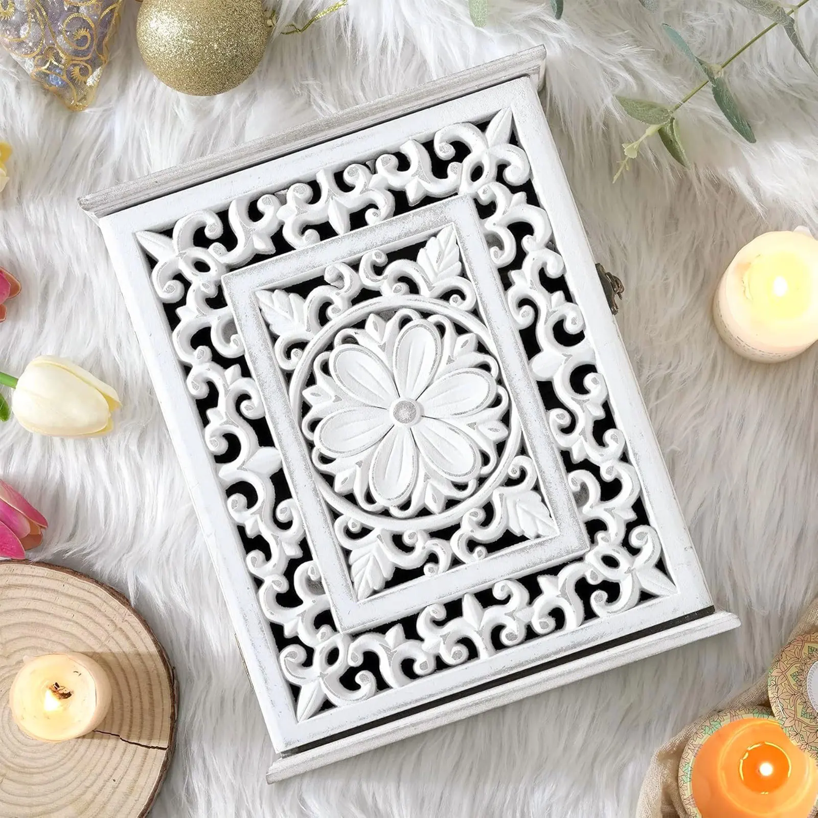 

Wall Mounted Key Box Multifunctional Key Organizer Holder for Indoor Outdoor Apartments Warehouse Homes Hotels Entryway