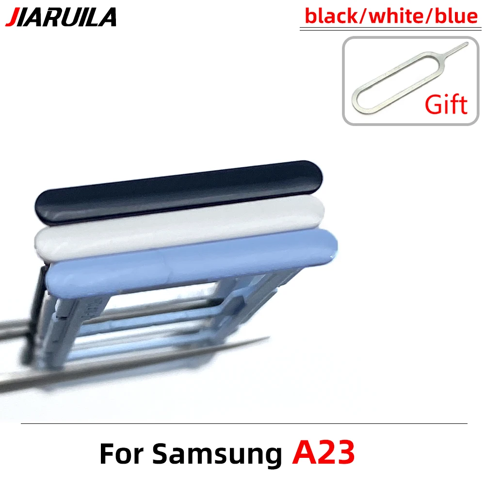 1 Buah Ponsel Dual Card SIM Tray SIM Card Tray Slot Holder Adapter Socket UNTUK Samsung A23 Suku Cadang Perbaikan