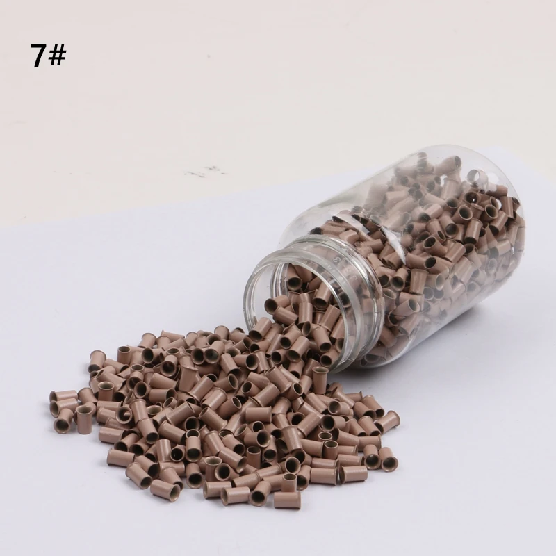 3.4x3.0x6mm 1000pcs copper flared ring easily locks copper flare beads silicone free for i tip hair extension