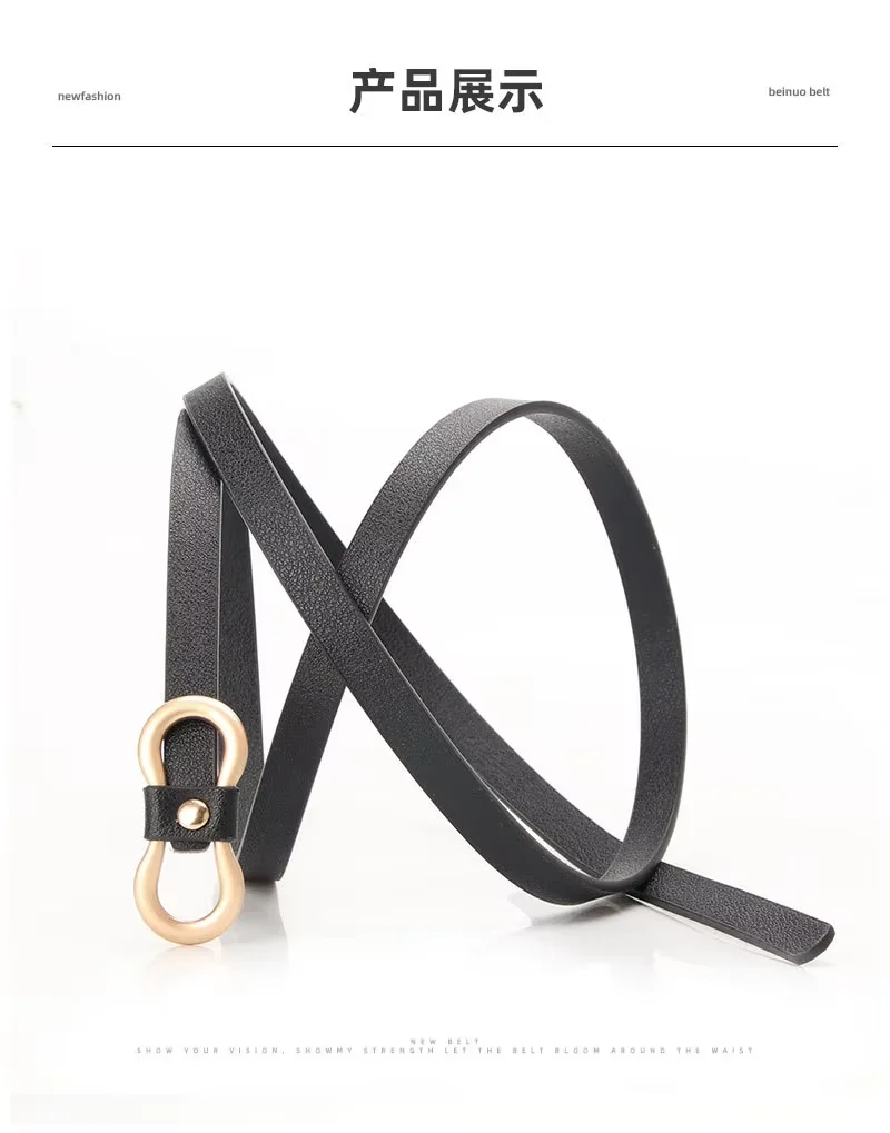 2024 new black leather belt for women high quality summer belt