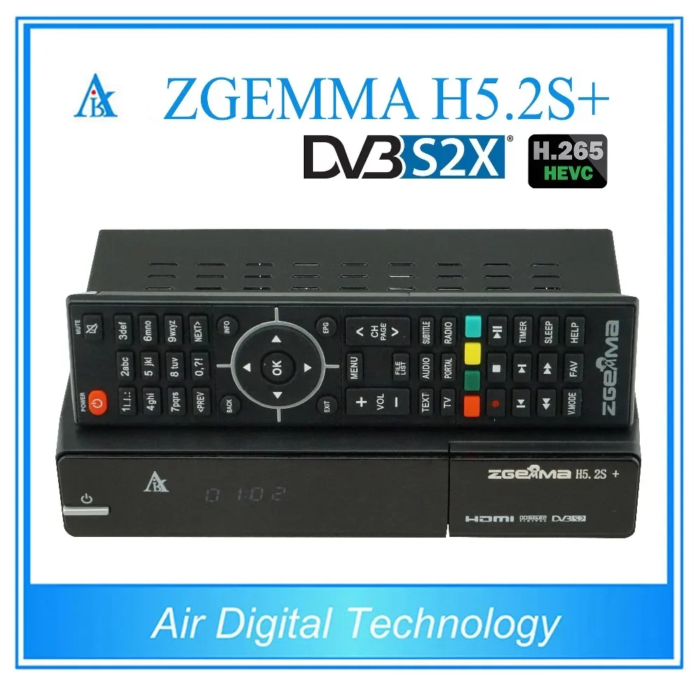 Zgemma h5.2s plus 1080p DVB-S2 + DVB-S2/s2x/TC/C Twin tuner Enigma2 Linux OS TV decider with smartcard-reader