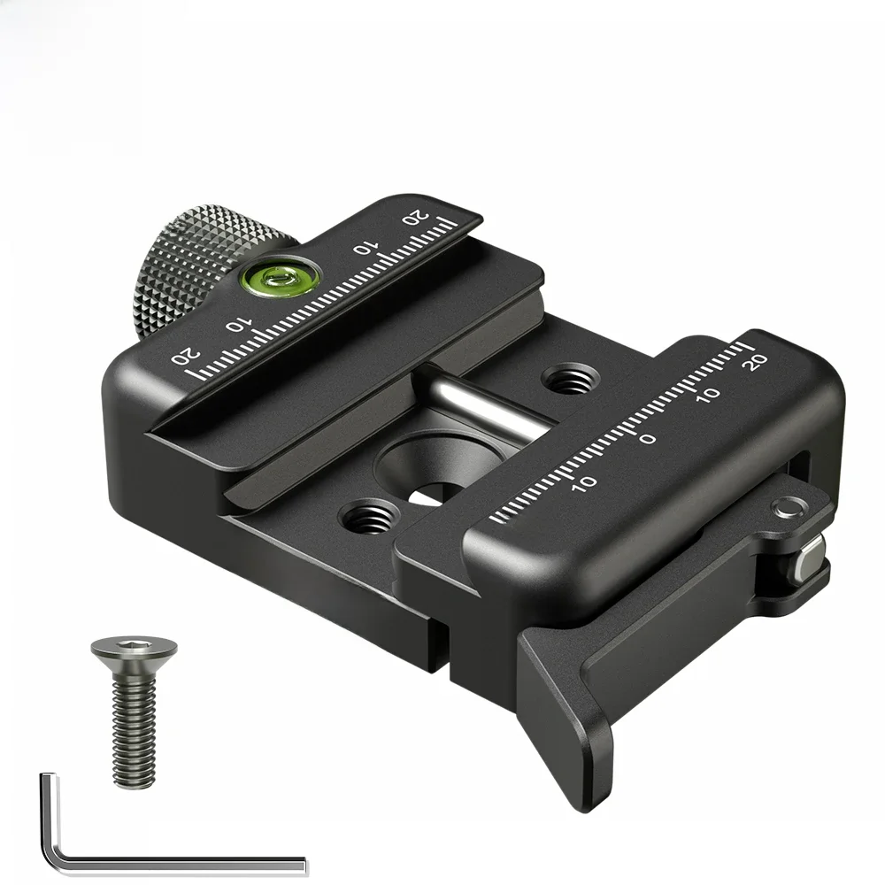 WEYLLAN Pince à dégagement rapide Arca Swiss Pince pour trépied Tête sphérique Plaque à dégagement rapide Arca Swiss Adaptateur en queue d'aronde vers Picatinny
