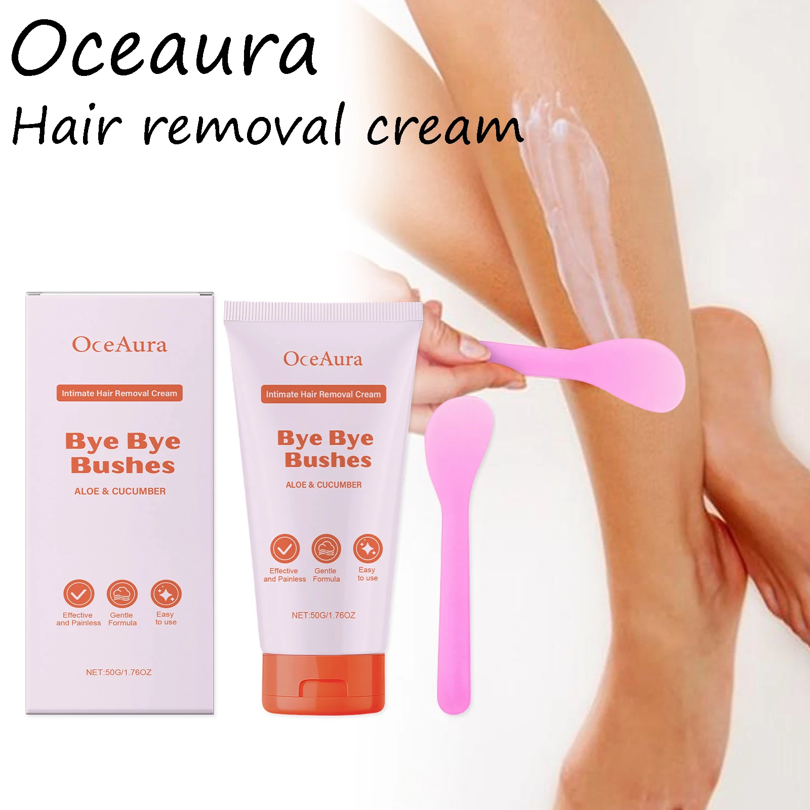 

Oceaura Hair Removal Cream Non-irritating Moisturizing Skin Invisible Pore Relief Discomfort Improve Smoothness Hair Removal Gel