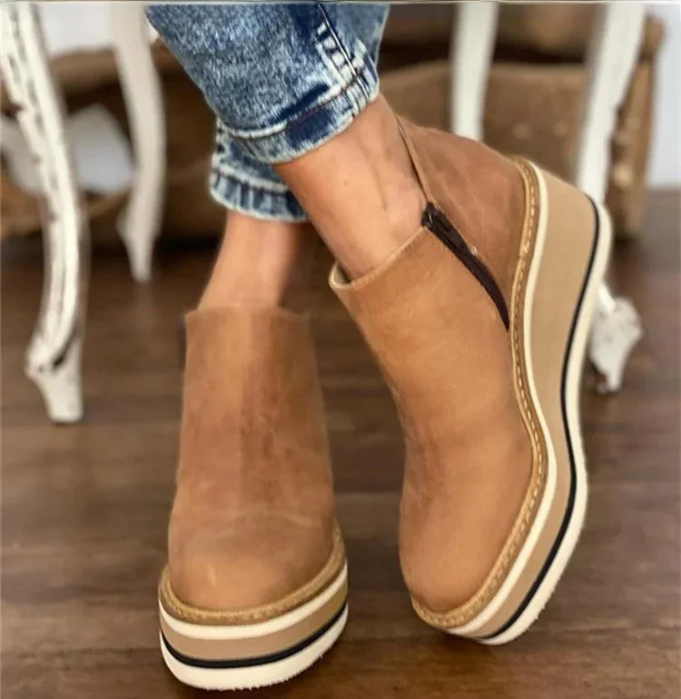 Bottes femmes nouvelles bottes plates pour femmes fermeture éclair femmes chaussures grande taille bottines garder au chaud mode Botas Mujer chaussures d'hiver