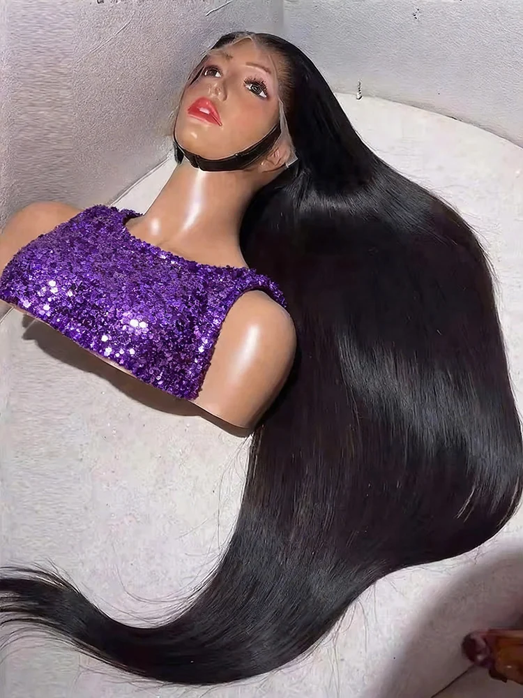 100% Natural Human Hair Bone Straight Lace Frontal Wigs Hd Lace Wig 13x6 Human Hair Real Virgin Hair Wig Brazilian Wig With Frontal Lace Smooth Human Hair Wigs Without Glue Pre Cut No Glue Wear and Go