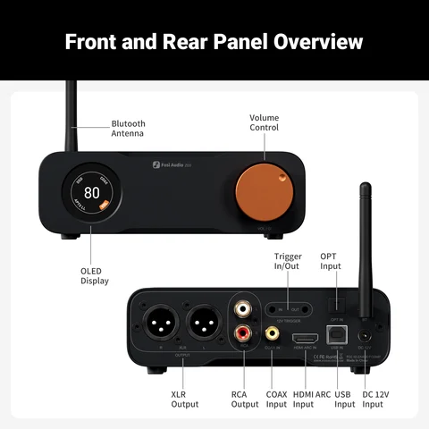Fosi Audio ZD3 Bluetooth ЦАП для стереоусилителя — изображение продукта