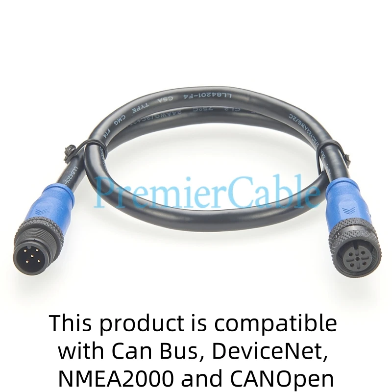 NMEA 2000 N2K Backbone Drop Kabel IP67 Micro-C M12 A Code 5-poliges Stecker-Buchse-Verlängerungskabel für Garmin Lowrance Simrad B&G – Detail 4