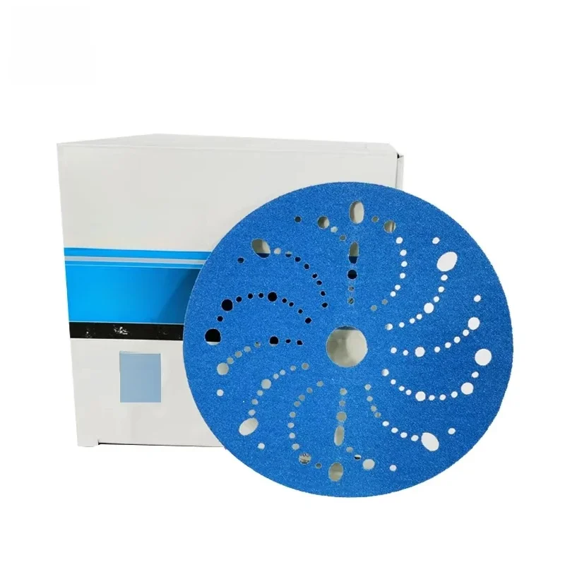 3M321U Blue Fengrui-Papier conversif sec de 6 pouces, 150mm, disque de flocage, polissage de voiture, grain 80-500, disque conversif perforé