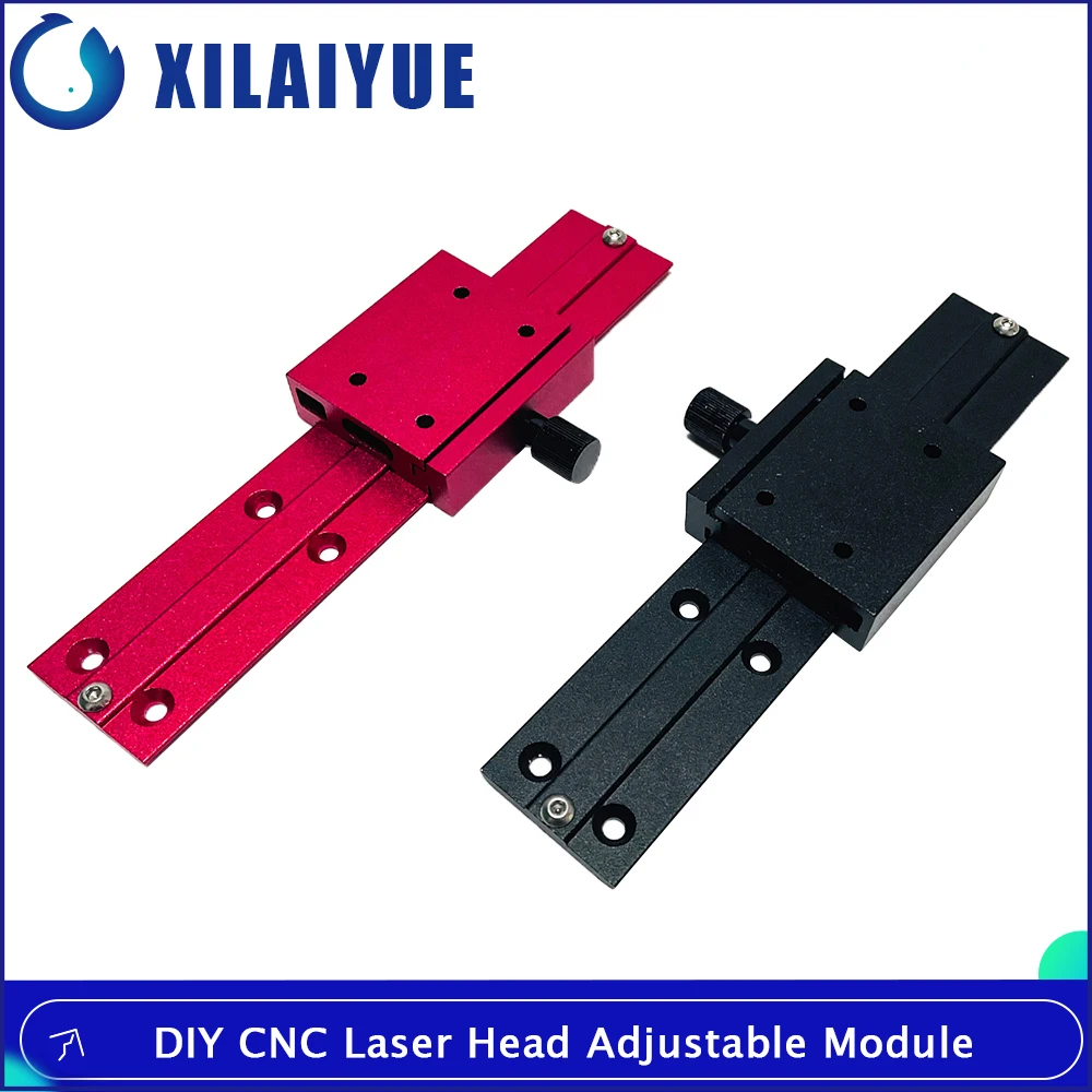 

DIY CNC Laser Head Adjustable Module Liftable Up and Down Laser Focus Adjustment Laser Lift Focusing Bracket Laser Head Holder.