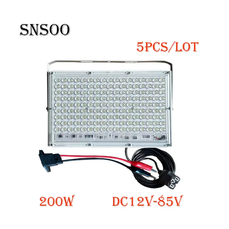 DC 12V-85V 200W We produce 5PCS Floodlight Spotlight Outdoor Floodlight LED Street Lamp For Garden,Garage,Yard