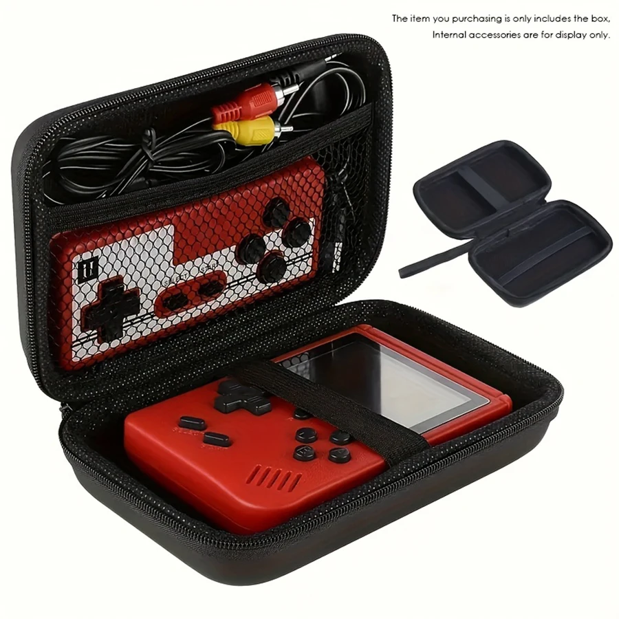 Handheld Game Console Carrying Case, Protective Travel Retro Mini Player Box For Charging Cable, Earpods, Batteries