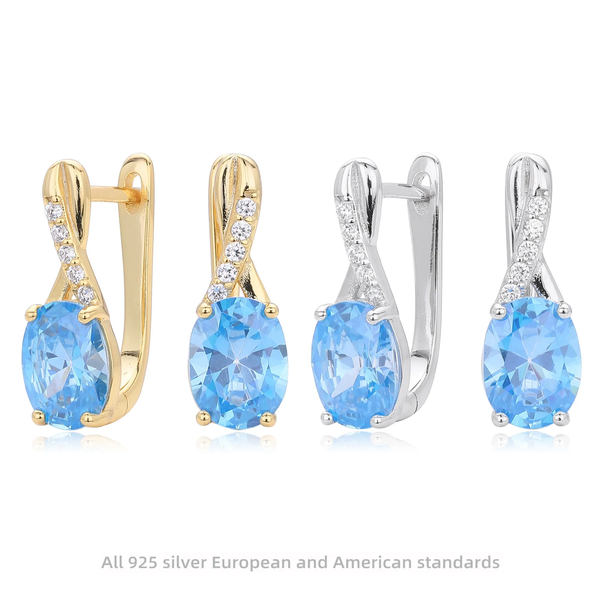 

S925 Sterling Silver Zircon Earrings British Style Minimalist Studs for Women Elegant Luxury Jewelry Gift Hypoallergenic