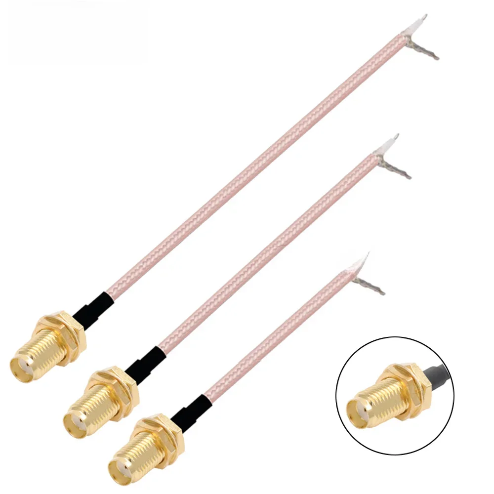 Câble Coaxial RF RG316 SMA femelle vers PCB, queue de cochon à souder pour routeur sans fil WIFI GPS GPRS, connecteur de fil à faible perte, 1 pièce