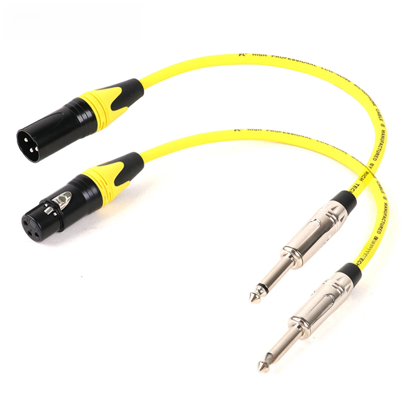 1PC 1/4 cala (6,35 mm) TS Jack do XLR żeński/męski kabel audio do mikrofonu Niesymetryczny 3-pinowy XLR do ćwiartki cala Mono Plug Mic Cord — zdjęcie produktu 7