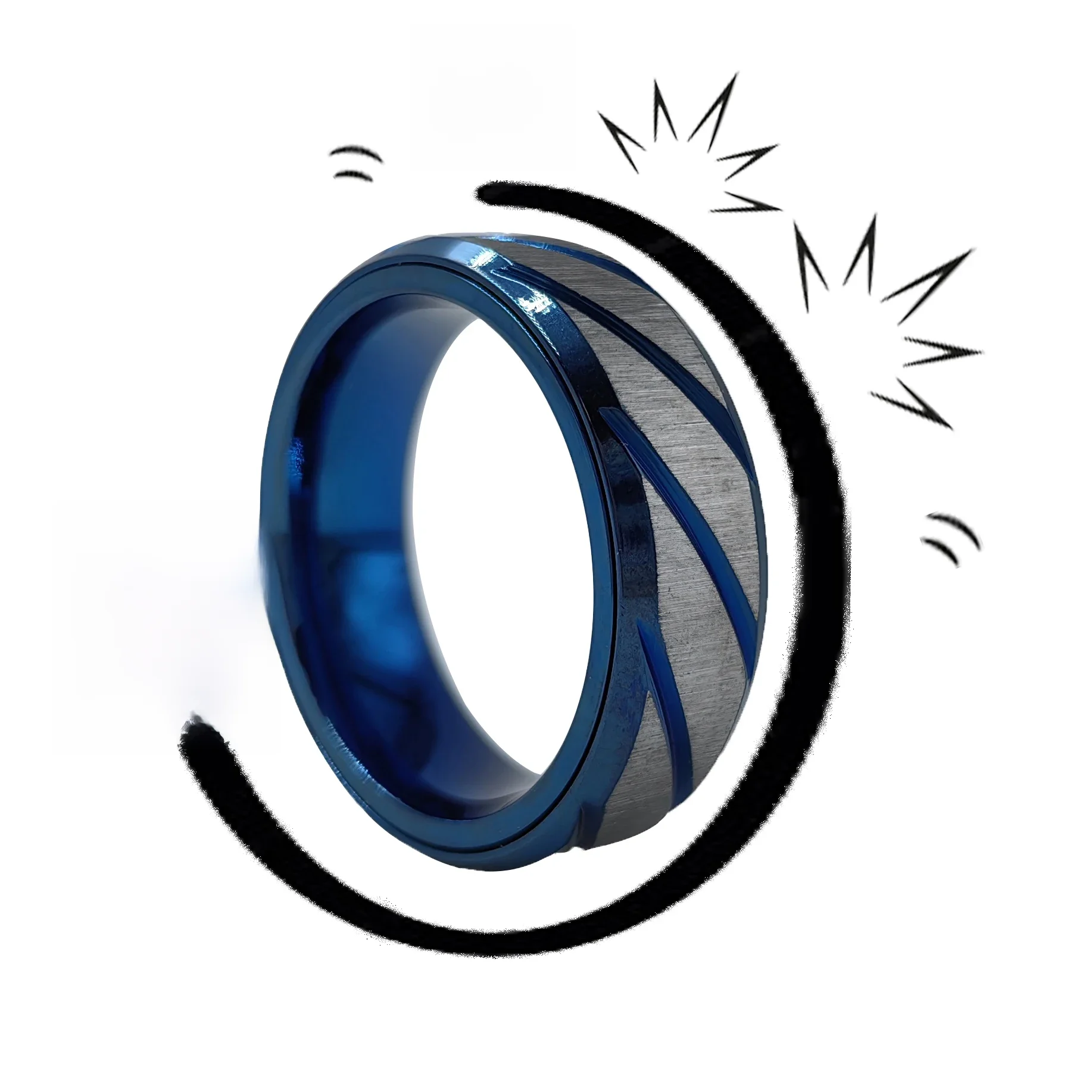 EDC Fidget Sliders accessoire de mode anneau à cliquet soulagement du Stress pour adultes métal tdah décontracté Fidget anneaux pièce haptique