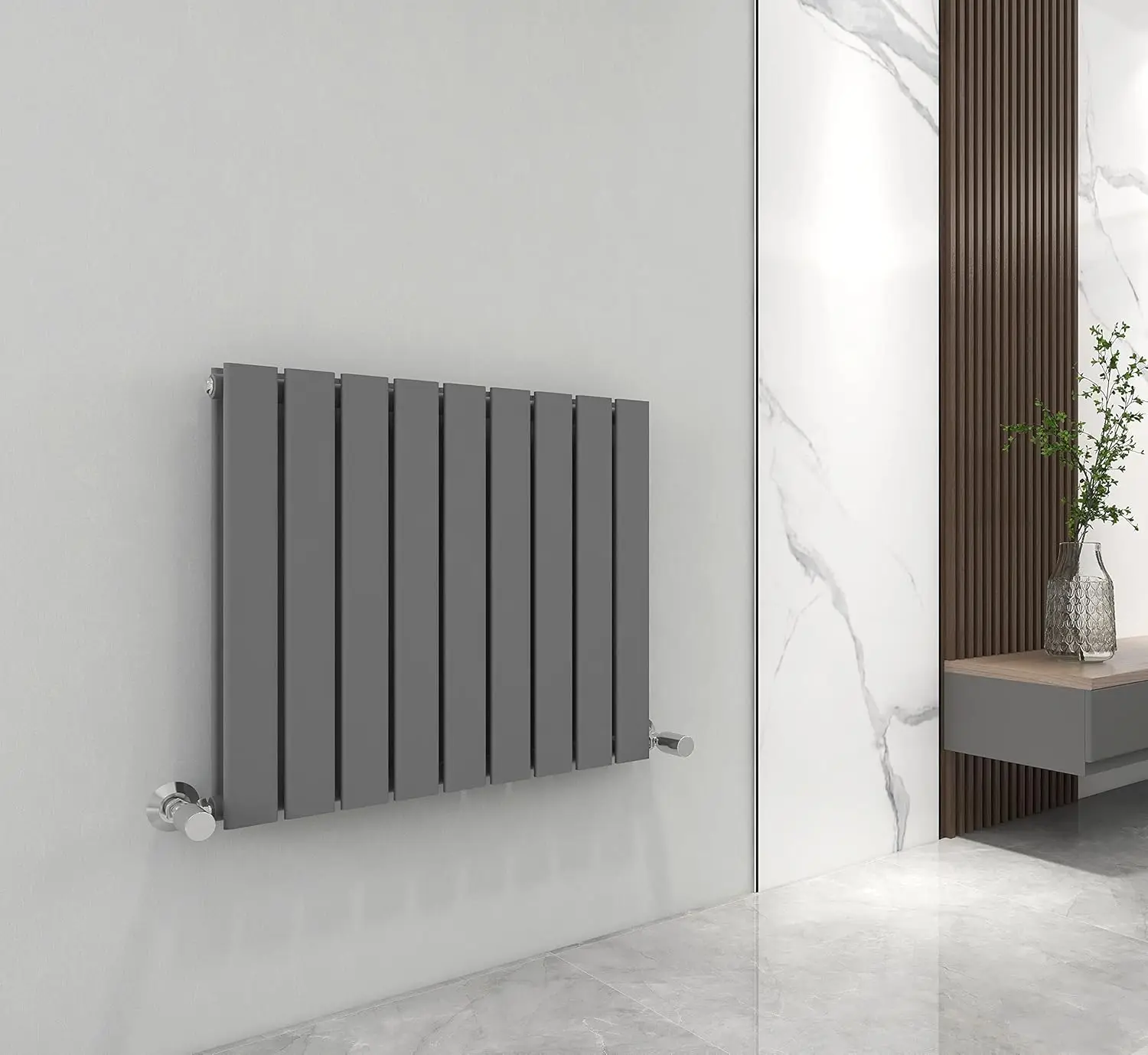 mcc direct Radiator Horizontal Vertical Designer Flat Panel Central Heating Radiator 600x612mm Double