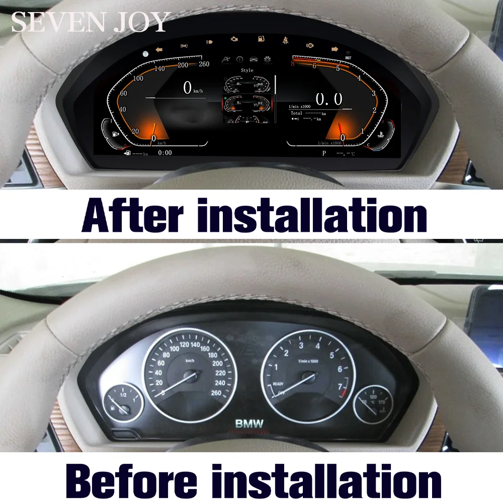 12.3-inch For BMW F30 F31 GT-F34 F32 F33 F36 Digital Dashboard Speedometer LCD Cluster Instrument Panel