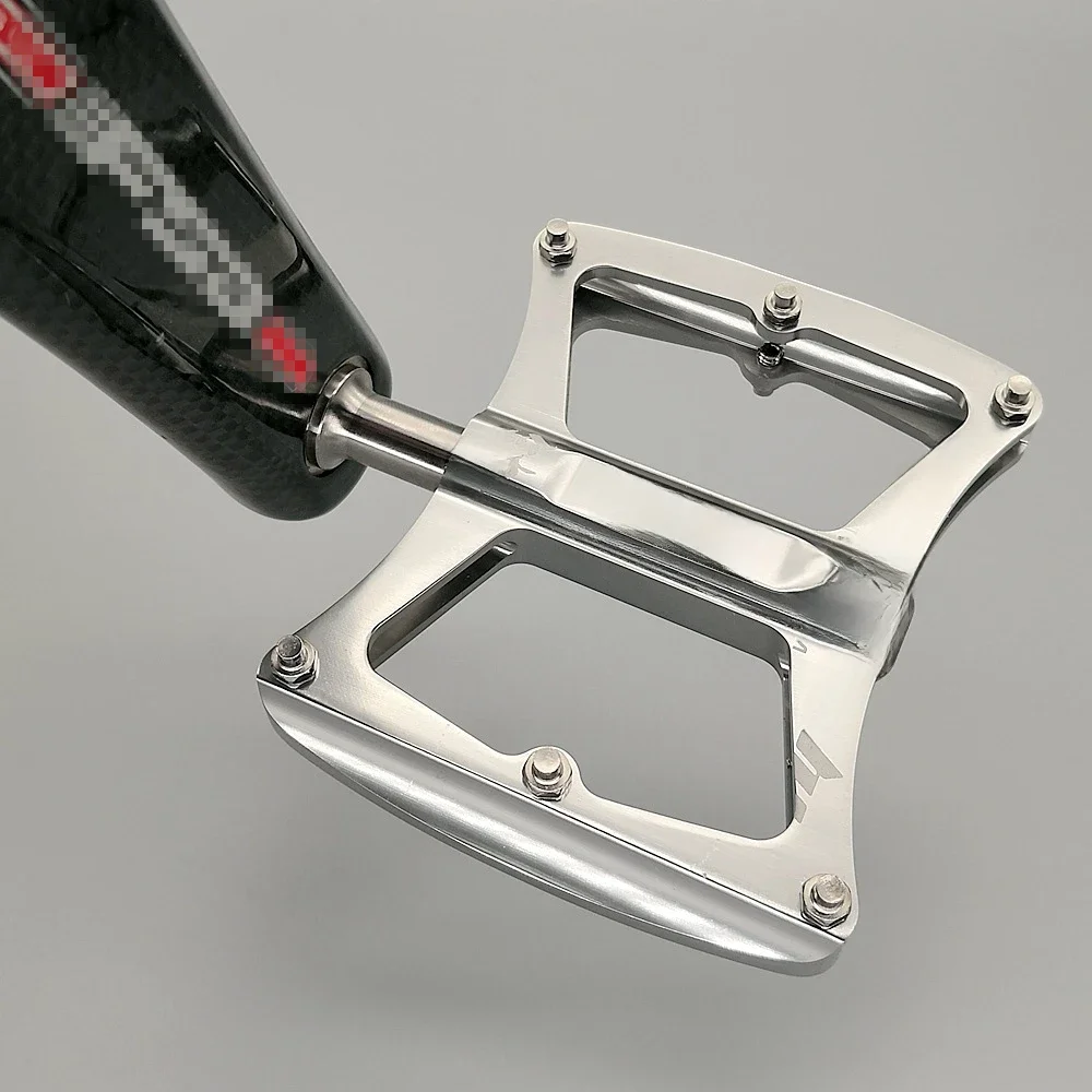 AliExpress shanmashi Lightweight Mountain Bicycle Titanium Alloy 3 Bearings Pedals Road Bike Pedals Universal Cycling Ultralight Anti-Slip Pedal