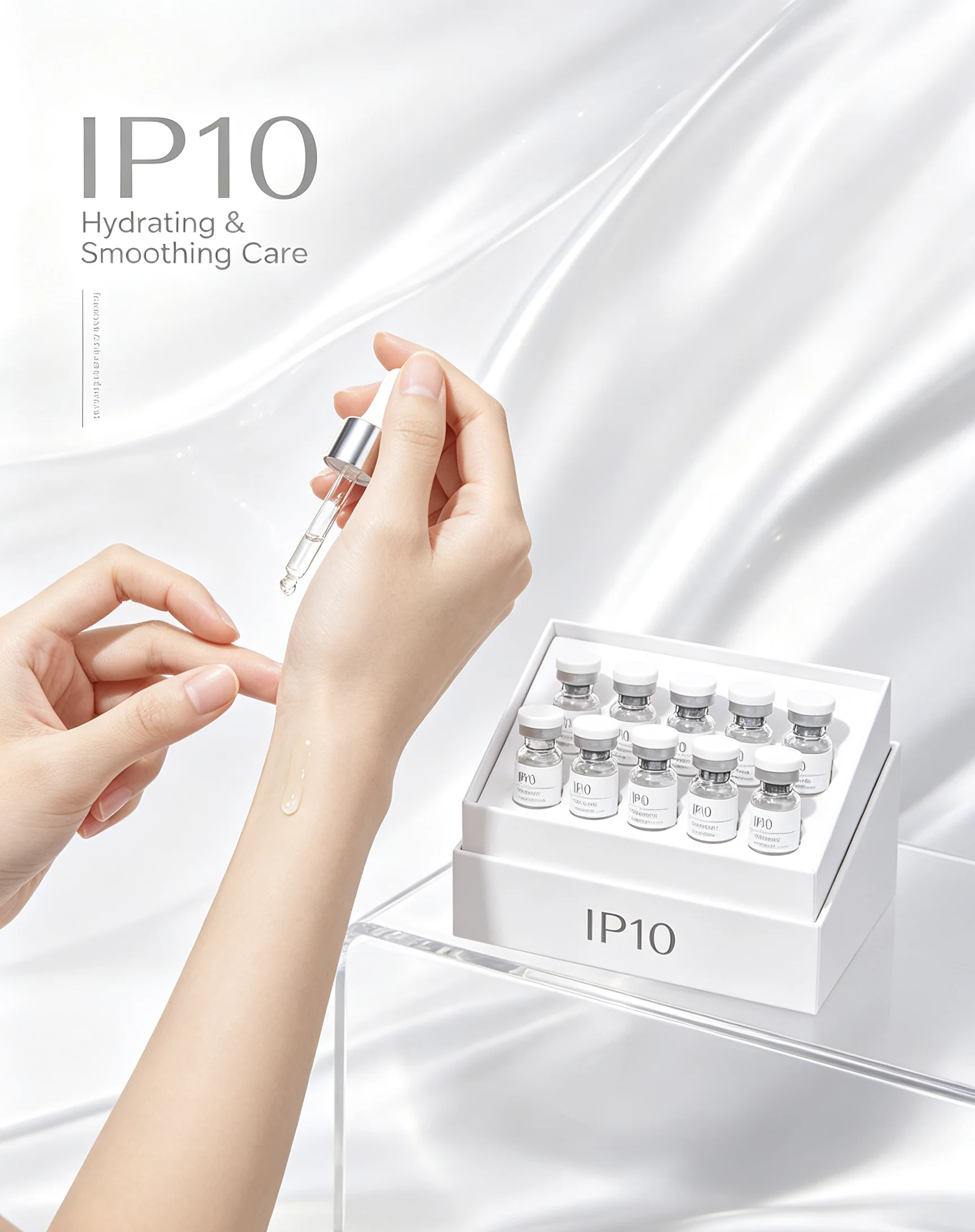 IP Series Freeze-Dried Powder Bottle Set, Moisturizing Facial Essence, Freeze-Dried Powder